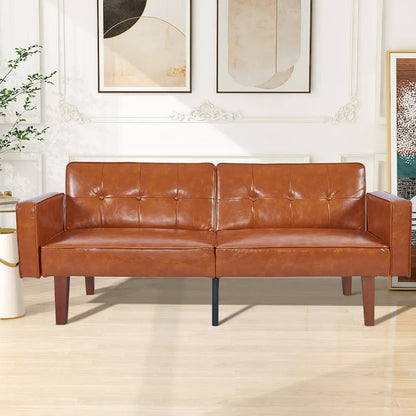 Futon Sofa Bed Memory Foam Couch Sleeper Daybed Foldable Convertible Loveseat