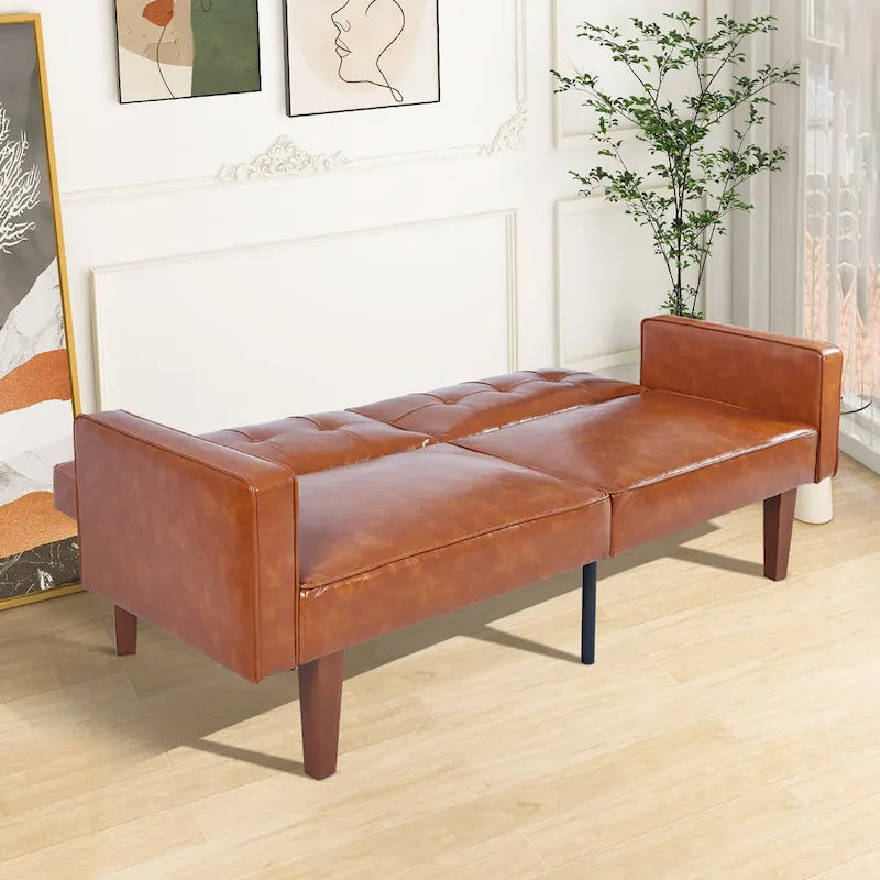 Futon Sofa Bed Memory Foam Couch Sleeper Daybed Foldable Convertible Loveseat