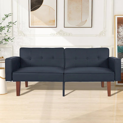 Futon Sofa Bed Memory Foam Couch Sleeper Daybed Foldable Convertible Loveseat