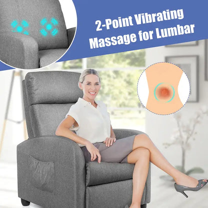 Recliner Massage Sofa Chair Fabric Reclining Chair