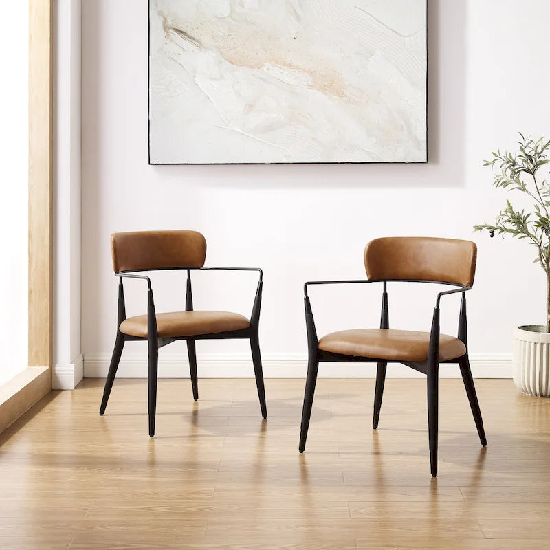 Art Leon Mid-century Solid Wood Accent Dining Chair (Set of 2)