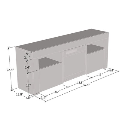 Copper Grove Qorasuv 58-inch Electric Fireplace TV Console