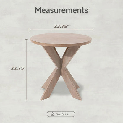 COZAYH Set of 2 Rustic Farmhouse end Table with Storage Shelf, French Country Accent Side Table , Vintage Grey Finish
