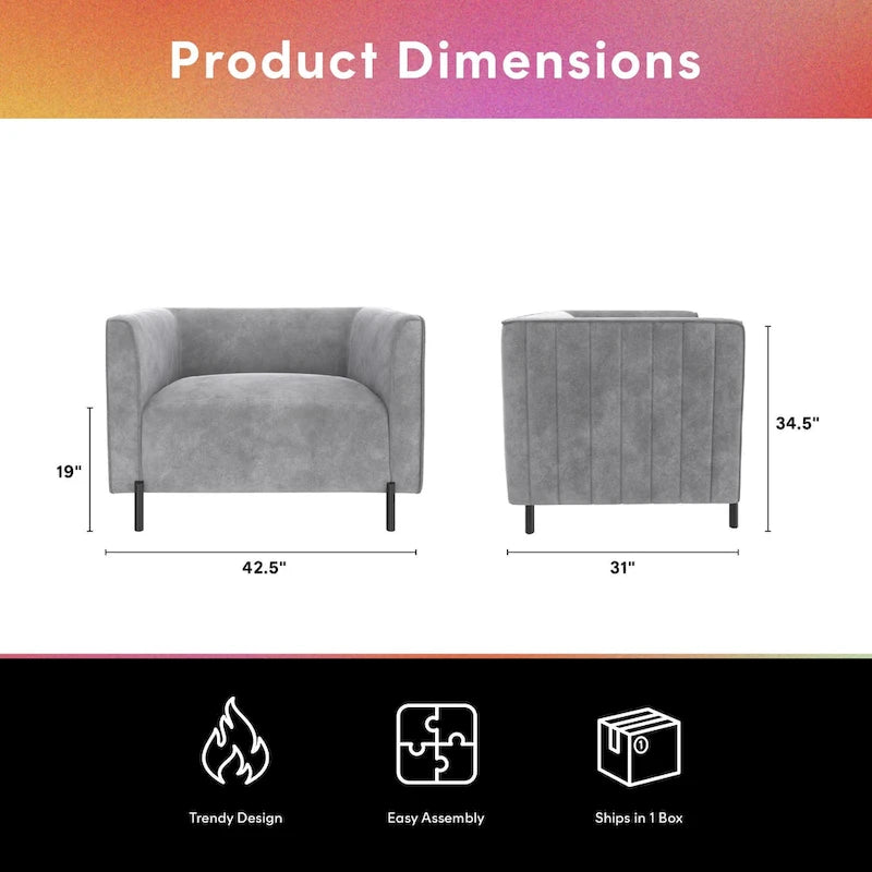 CosmoLiving Blair Upholstered Accent Chair and a Half