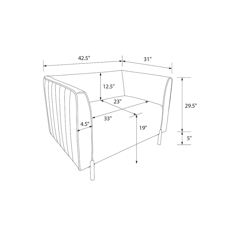 CosmoLiving Blair Upholstered Accent Chair and a Half