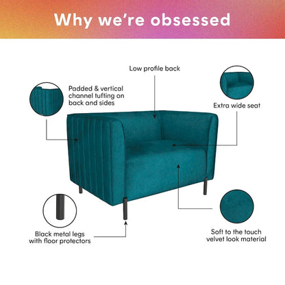 CosmoLiving Blair Upholstered Accent Chair and a Half