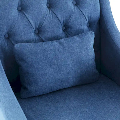 HUIMO Arm Chair Comfy Club Chair with Ottoman and Pillow