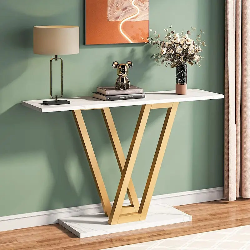 43 Inch Entryway Console Tables, Narrow Sofa Table for Hallway, Living Room