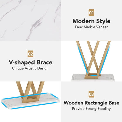 43 Inch Entryway Console Tables, Narrow Sofa Table for Hallway, Living Room