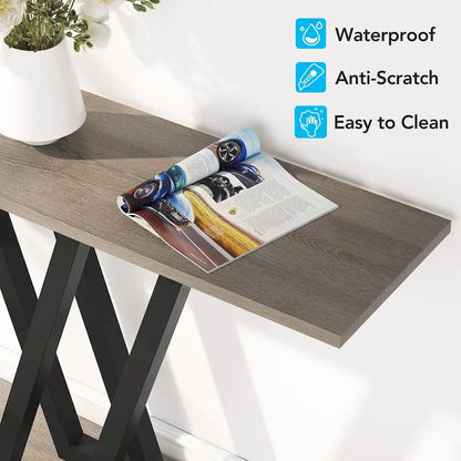 43 Inch Entryway Console Tables, Narrow Sofa Table for Hallway, Living Room