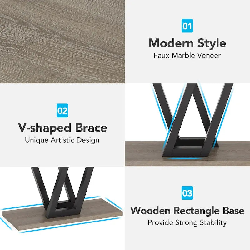 43 Inch Entryway Console Tables, Narrow Sofa Table for Hallway, Living Room