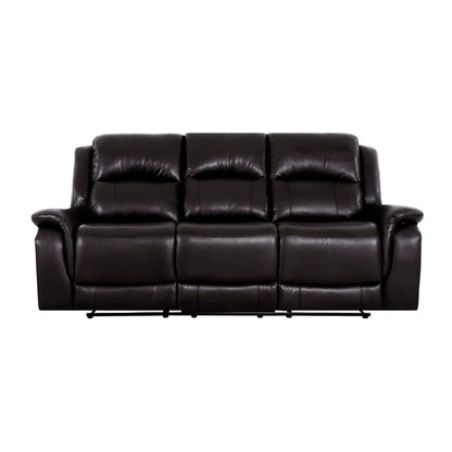 Leather Manual Recliner Sofa Collection for Living Room Leather Reclining Furniture for Home Office Living Room