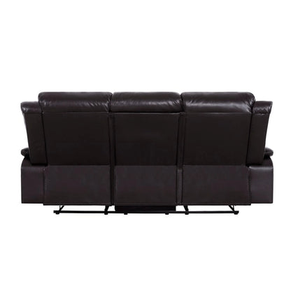 Leather Manual Recliner Sofa Collection for Living Room Leather Reclining Furniture for Home Office Living Room