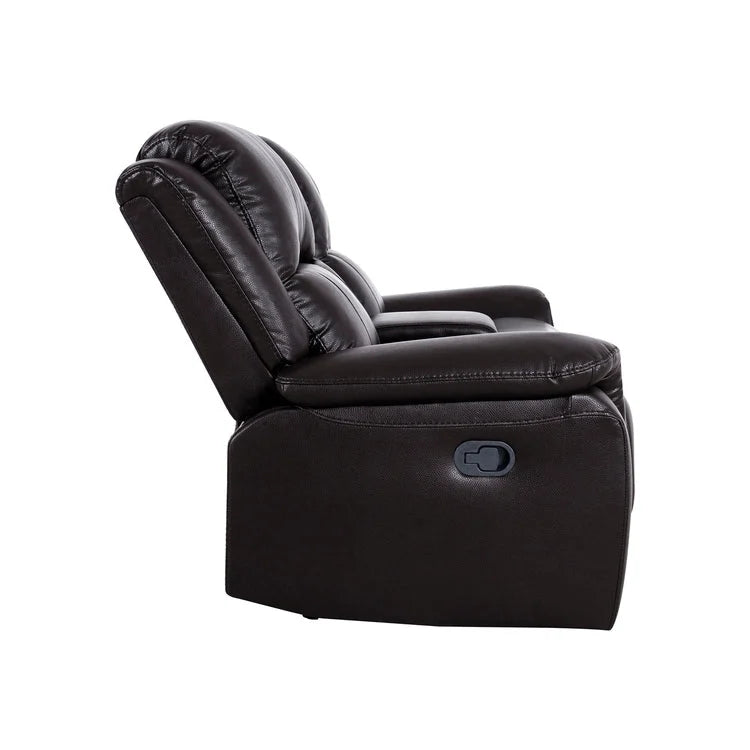 Leather Manual Recliner Sofa Collection for Living Room Leather Reclining Furniture for Home Office Living Room