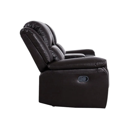 Leather Manual Recliner Sofa Collection for Living Room Leather Reclining Furniture for Home Office Living Room