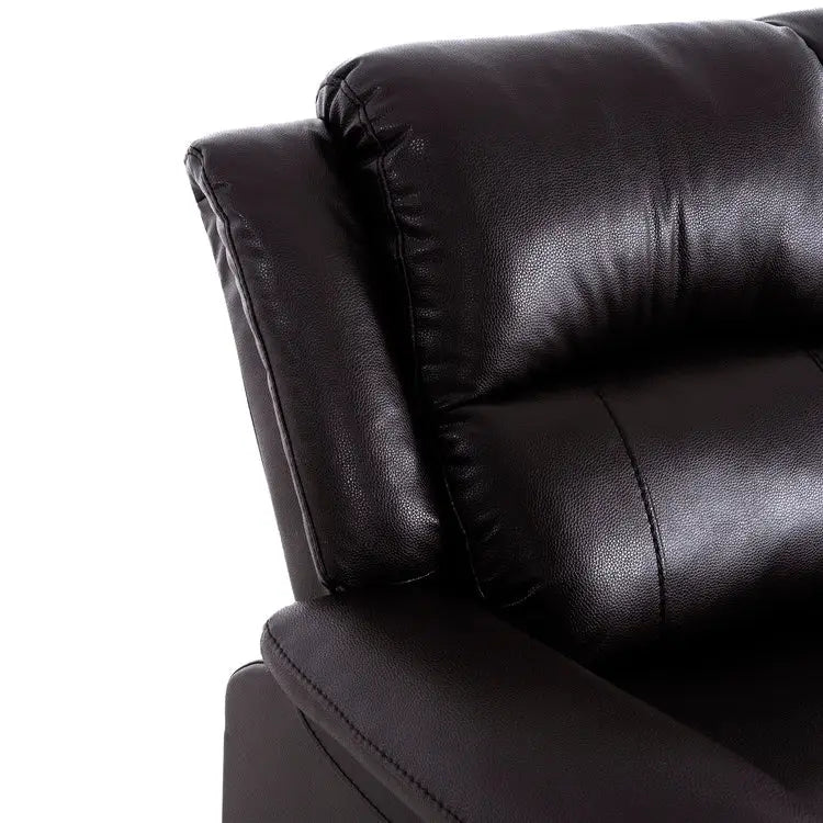 Leather Manual Recliner Sofa Collection for Living Room Leather Reclining Furniture for Home Office Living Room