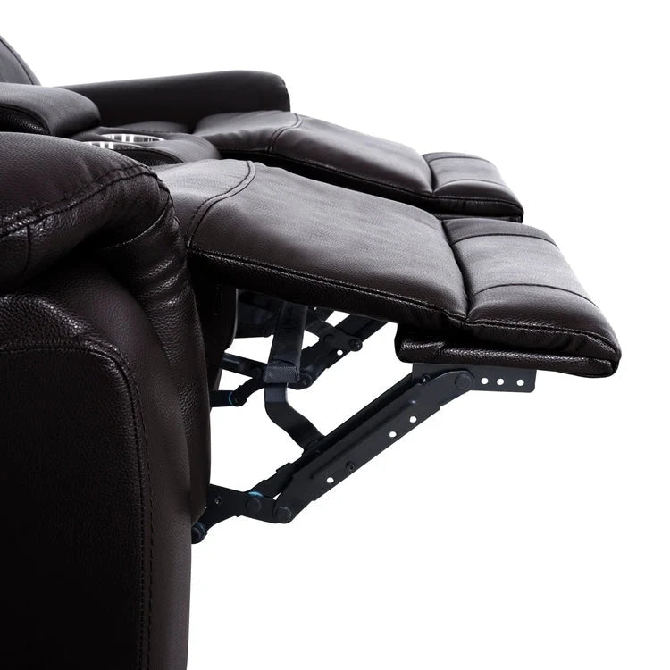 Leather Manual Recliner Sofa Collection for Living Room Leather Reclining Furniture for Home Office Living Room