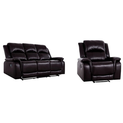 Leather Manual Recliner Sofa Collection for Living Room Leather Reclining Furniture for Home Office Living Room