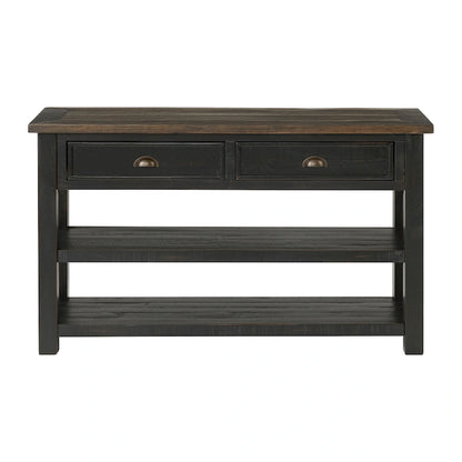 The Gray Barn Downington Solid Wood 2-Drawer Sofa Console Table