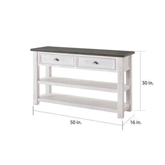 The Gray Barn Downington Solid Wood 2-Drawer Sofa Console Table