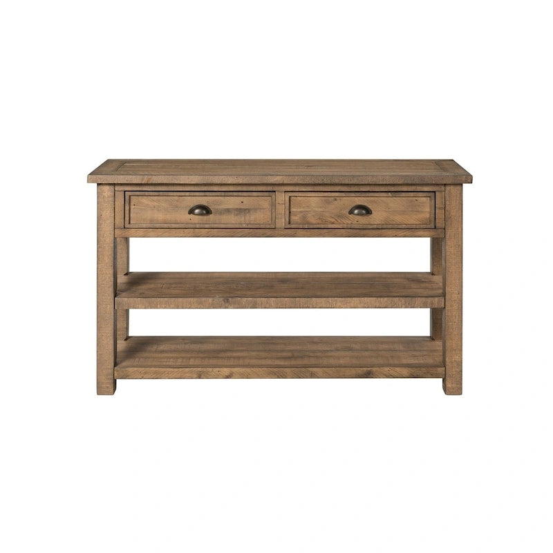 The Gray Barn Downington Solid Wood 2-Drawer Sofa Console Table