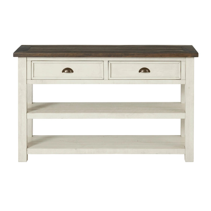 The Gray Barn Downington Solid Wood 2-Drawer Sofa Console Table