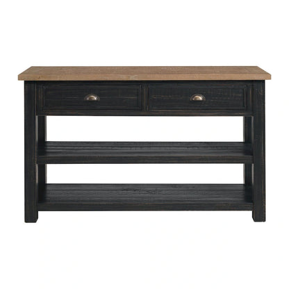 The Gray Barn Downington Solid Wood 2-Drawer Sofa Console Table