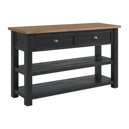 The Gray Barn Downington Solid Wood 2-Drawer Sofa Console Table