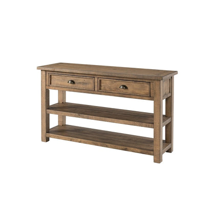 The Gray Barn Downington Solid Wood 2-Drawer Sofa Console Table