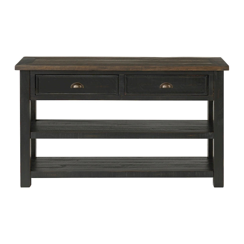 The Gray Barn Downington Solid Wood 2-Drawer Sofa Console Table