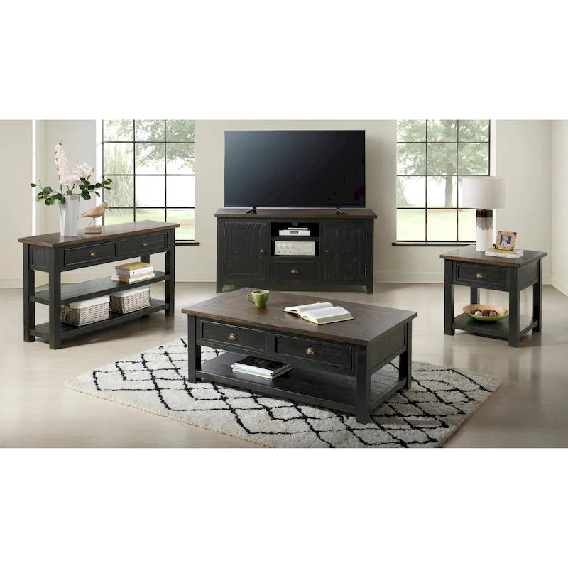 The Gray Barn Downington Solid Wood 2-Drawer Sofa Console Table