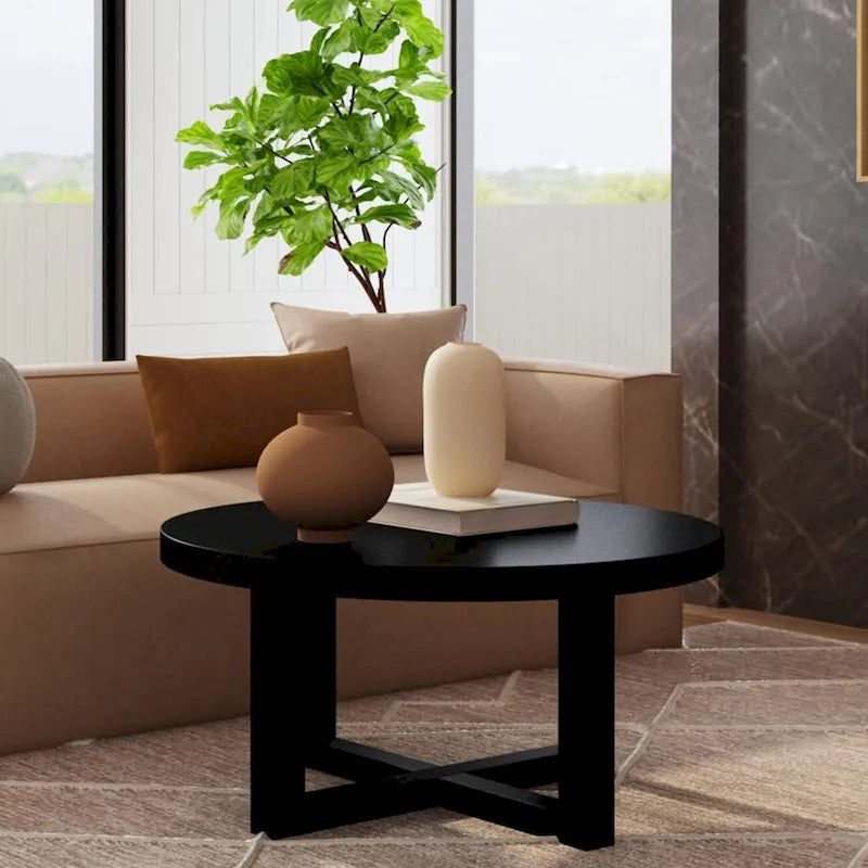 Christie Round Bayur Wood Coffee Table by East at Main - 36x36x18