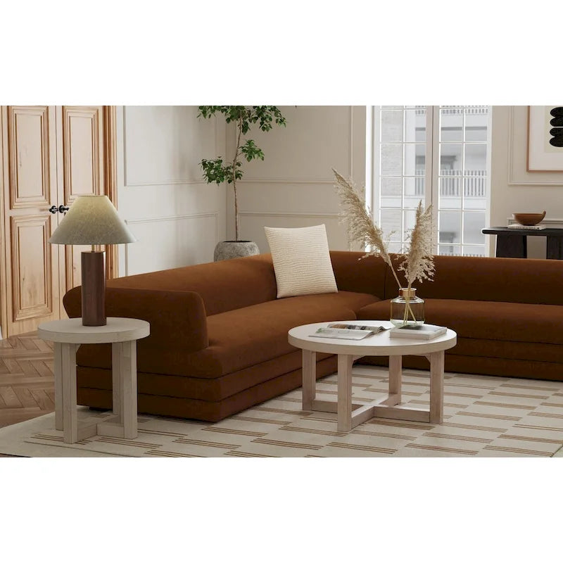 Christie Round Bayur Wood Coffee Table by East at Main - 36x36x18