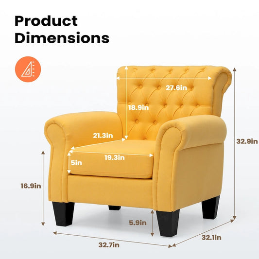 Pellebant Modern Accent Chair Club Armchair for Living Room