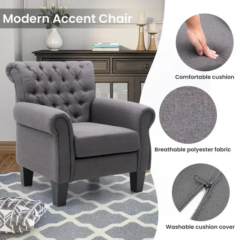 Pellebant Modern Accent Chair Club Armchair for Living Room