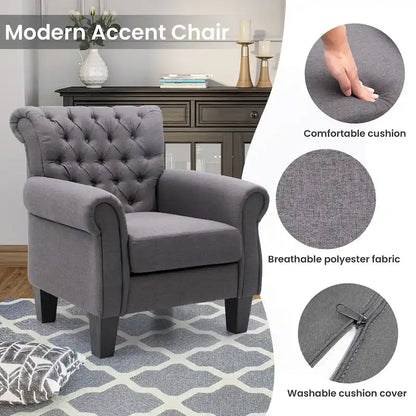Pellebant Modern Accent Chair Club Armchair for Living Room