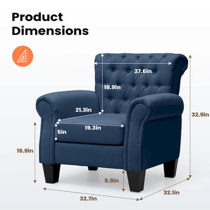 Pellebant Modern Accent Chair Club Armchair for Living Room