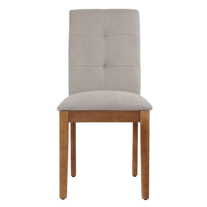Upholstered Dining Chairs with Tufted High Back and Brushed Legs Set of 2
