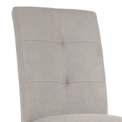 Upholstered Dining Chairs with Tufted High Back and Brushed Legs Set of 2