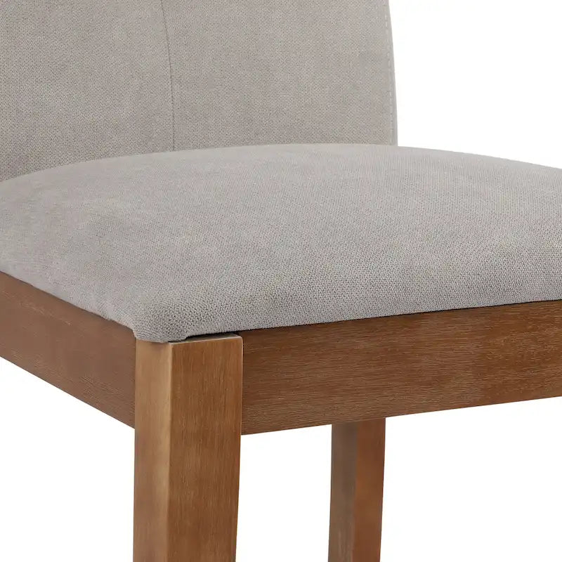 Upholstered Dining Chairs with Tufted High Back and Brushed Legs Set of 2