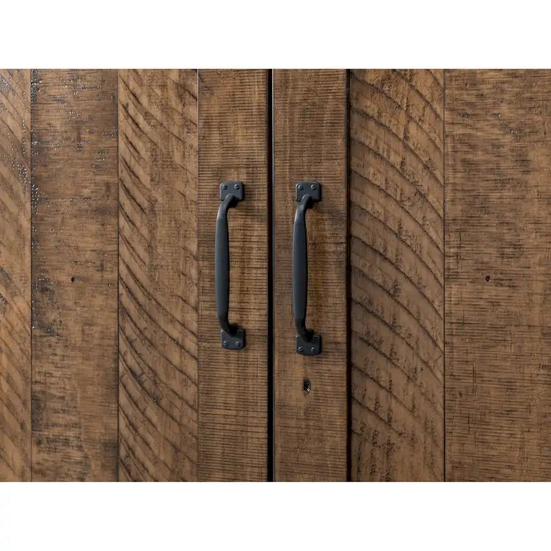 Rustic Farmhouse 65-Inch Wide Solid Wood TV Stand