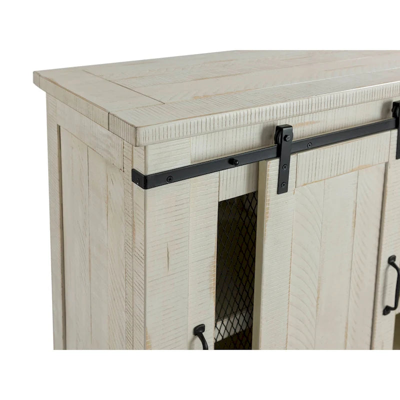 Rustic Farmhouse 65-Inch Wide Solid Wood TV Stand