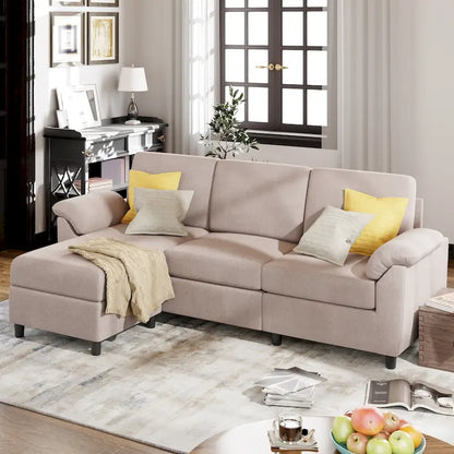 Futzca 79 Convertible Sectional Sofa Couch, 3 Seat L Shaped