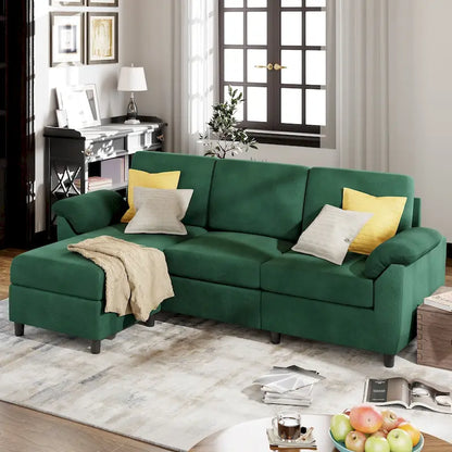 Futzca 79 Convertible Sectional Sofa Couch, 3 Seat L Shaped