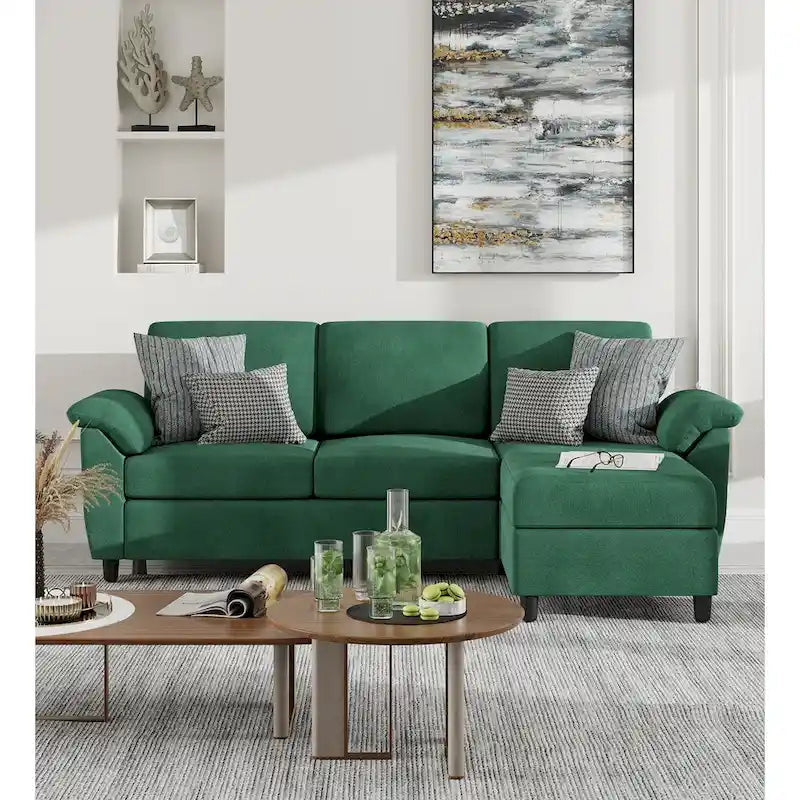 Futzca 79 Convertible Sectional Sofa Couch, 3 Seat L Shaped