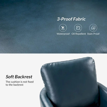 Terrance Transitional Swivel Faux Leather Barrel Chair with Metal Base Set of 2