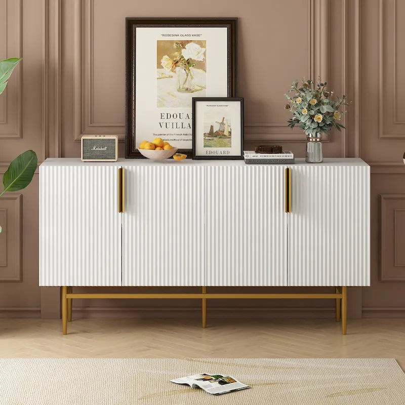 Modern 4-door Sideboard Buffet Cabinet for Dining Room, Living Room, Bedroom, Hallway