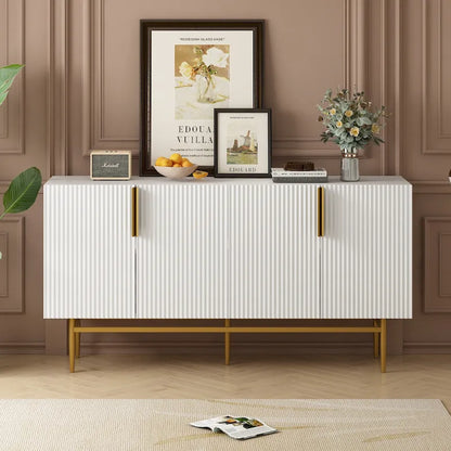 Modern 4-door Sideboard Buffet Cabinet for Dining Room, Living Room, Bedroom, Hallway