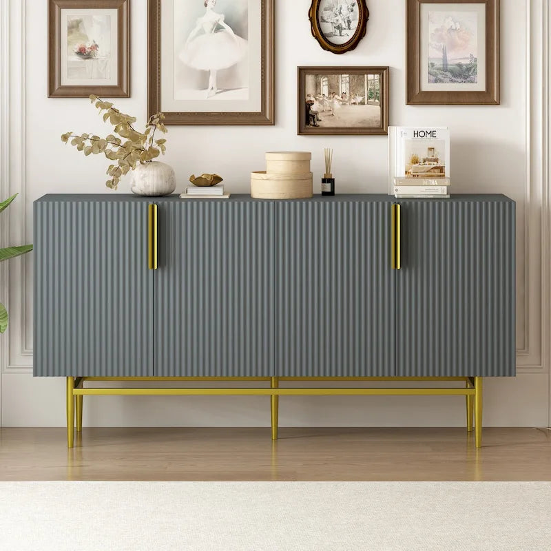 Modern 4-door Sideboard Buffet Cabinet for Dining Room, Living Room, Bedroom, Hallway