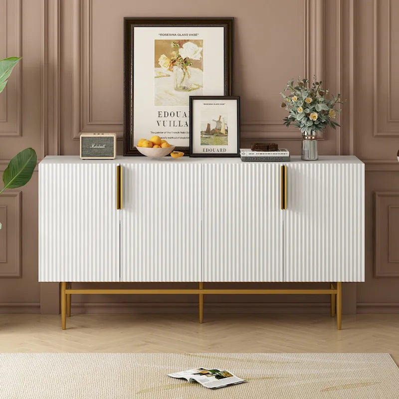 Modern 4-door Sideboard Buffet Cabinet for Dining Room, Living Room, Bedroom, Hallway